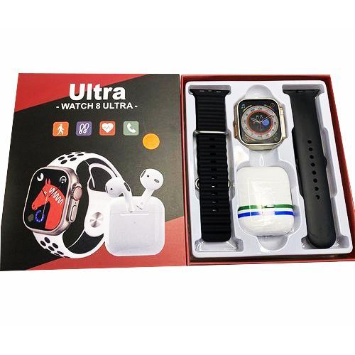 TiLECC Uitra 8 Smart Watch Dual Band 2-in-1 With Bluetooth Headset