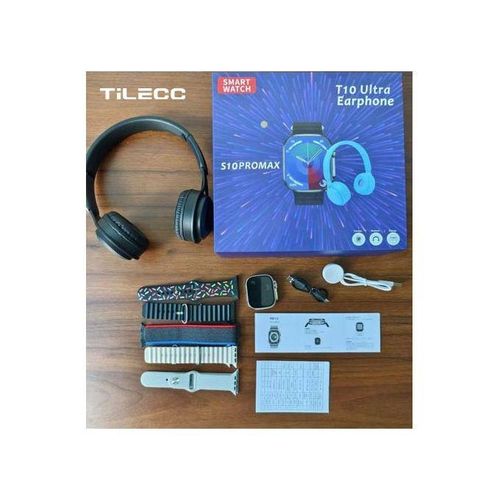 TiLECC New S10promax 5-in-1 Smartwatch And P47Bluetooth Headset
