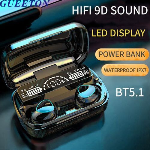 Earbuds Wireless Headsets Bluetooth Earphones Stereo Black