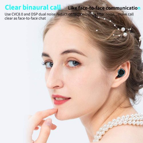 Earbuds Wireless Headsets Bluetooth Earphones Stereo Black