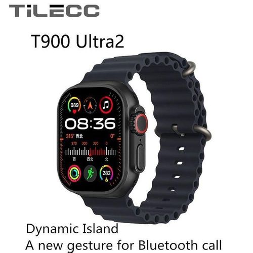 TiLECC T900 Ultra2 Smart Watch 2.19-inch High Bluetooth Call Intelligent IP67 Waterproof-Black