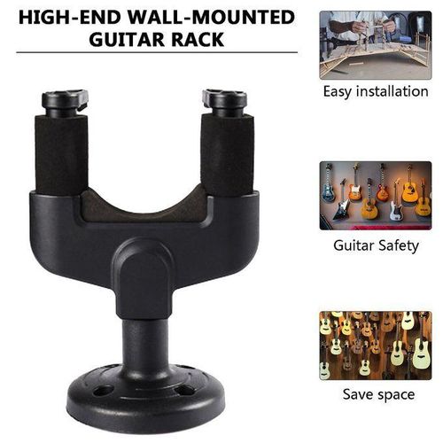 MT Electric Guitar Hanger Holder Stand Rack Hook Wall Mount For All Size Guitar-black