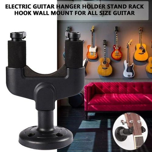 MT Electric Guitar Hanger Holder Stand Rack Hook Wall Mount For All Size Guitar-black