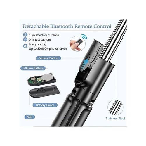 Bluetooth Selfie Stick Tripod + Fill Light +Shutter Remote