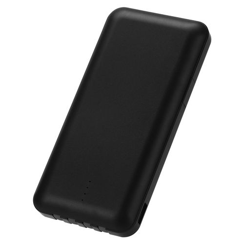 10000mAh Power Bank With 4 Different Charging Cables - Black