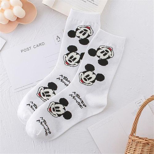 Cotton 10 Mickey Socks Pieces = Minnie Pairs 5 Mouse Women