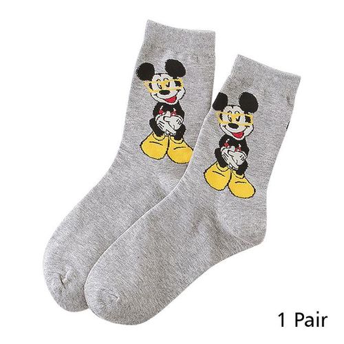 Cotton 10 Mickey Socks Pieces = Minnie Pairs 5 Mouse Women