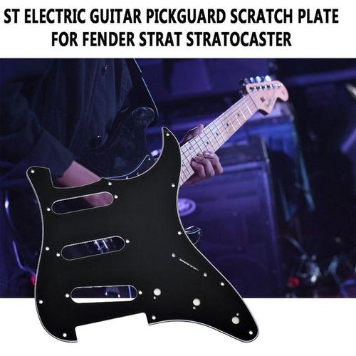 MT ST Electric Guitar Pickguard Scratch Plate For Fender Strat Stratocaster-black
