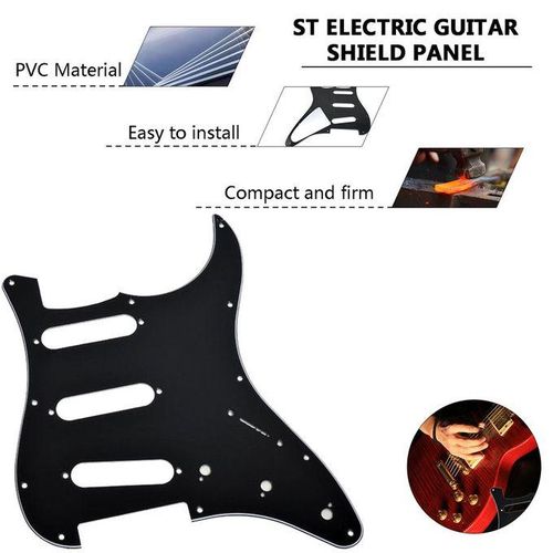 MT ST Electric Guitar Pickguard Scratch Plate For Fender Strat Stratocaster-black