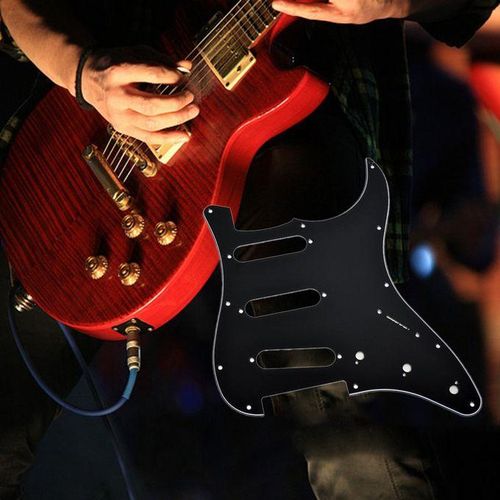 MT ST Electric Guitar Pickguard Scratch Plate For Fender Strat Stratocaster-black