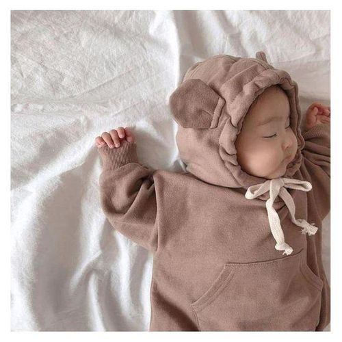 Fashion Newborn Infant Baby Romper Rabbit Ears Hooded Jumpsuit