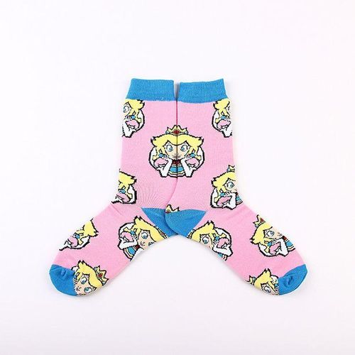 Princess Peach Yoshi Bros Anime Socks Super Odyssey Mario