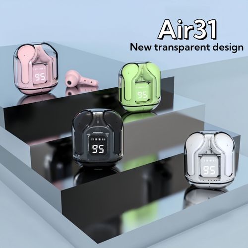 GUIXIA  Air31 Brand New Bluetooth Transparent Noise Reduction In Ear Earphones, Digital Display Wireless Headphone