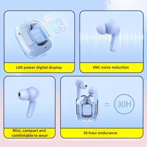 GUIXIA  Air31 Brand New Bluetooth Transparent Noise Reduction In Ear Earphones, Digital Display Wireless Headphone