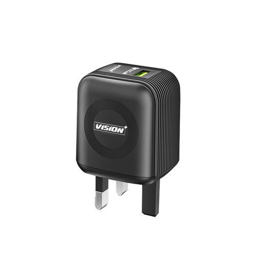 Vision Plus Fast Charger With USB C Included VPAD1C - Black