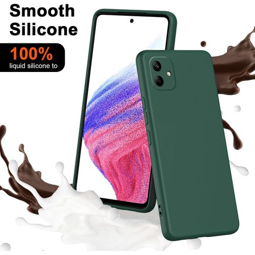Samsung Galaxy A05, A05s Case, Ultra Slim Shockproof Protective Liquid Silicone Phone Case With Soft Anti-Scratch Microfiber Lining Cover-Green