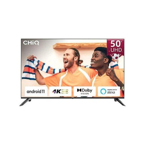 Chiq 50 Inch 4K LED Digital Smart Android Tv - Black