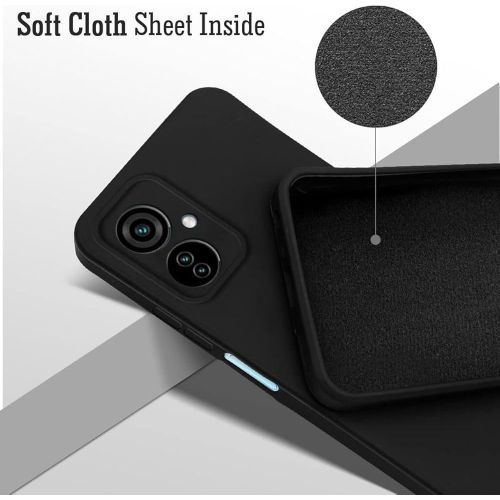 Tecno Camon 19 Pro And Camon 19 Neo Luxury Soft Rubber Liquid Silicone Skin Touch Feel Cover Case Black