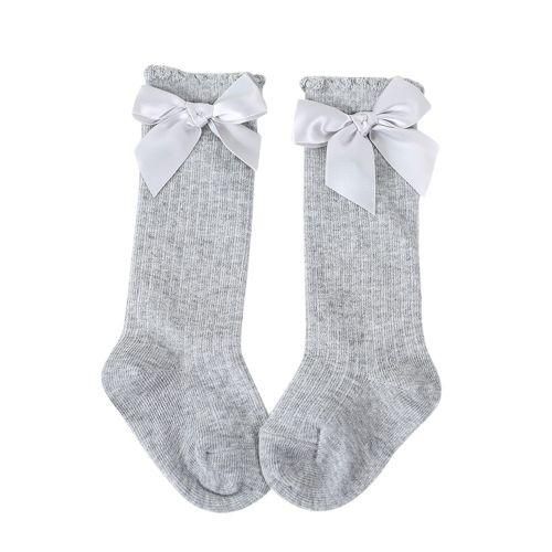 Kids High Long Toddlers Girls 2021 Socks Knee Big Bow Soft