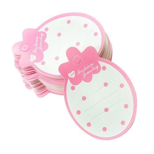 50pcs Kids Hair Clip Card Paper Display Cards Blank Hairpin Packaging
