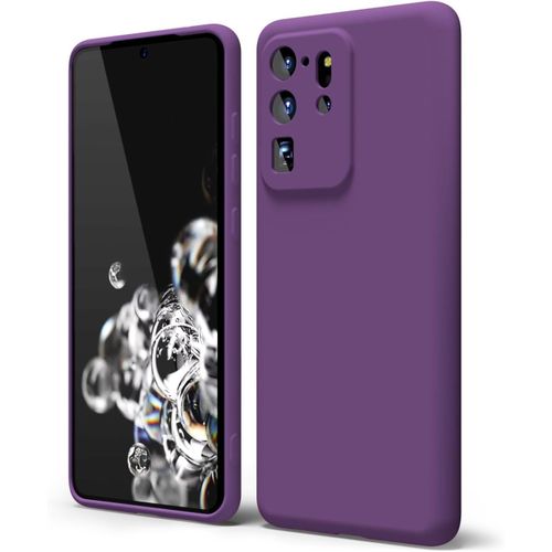 Samsung Galaxy S20 Fe, S20, S20 Plus, S20 Ultra  Protective Liquid SIlicone Cover- Purple