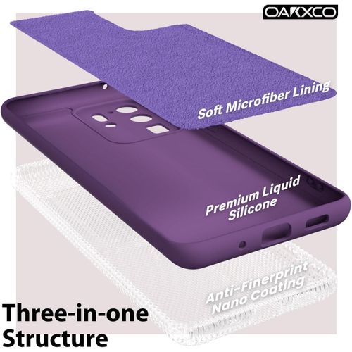 Samsung Galaxy S20 Fe, S20, S20 Plus, S20 Ultra  Protective Liquid SIlicone Cover- Purple