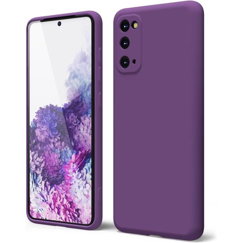 Samsung Galaxy S20 Fe, S20, S20 Plus, S20 Ultra  Protective Liquid SIlicone Cover- Purple