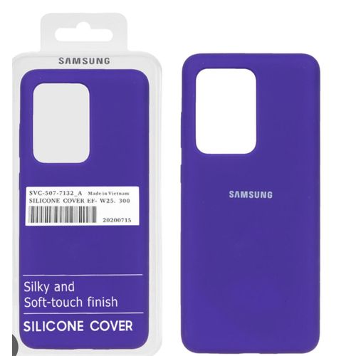 Samsung Galaxy S20 Fe, S20, S20 Plus, S20 Ultra  Protective Liquid SIlicone Cover- Purple