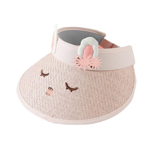 Children Rabbit Ear Sunhats Summer Sports Hat Hollow Top Cartoon Hat for Travel Hiking Beach Hats,Pink NO5143