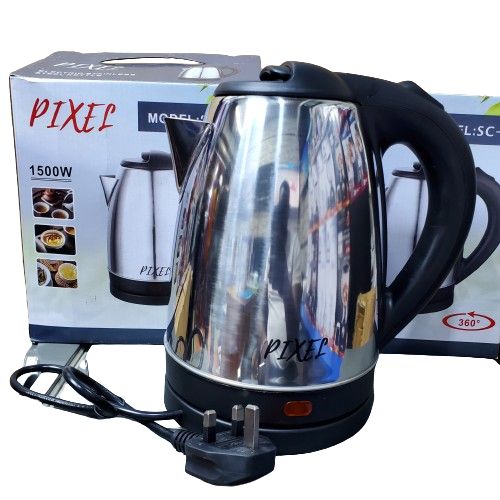 Pixel Electric Kettle 2L- 1500W- SC-20A- Stainless Steel- Silver