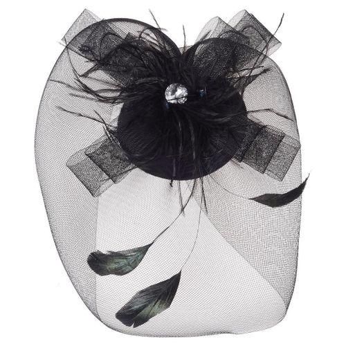 Black Veil Hair Clip Mini Top Hat Cosplay