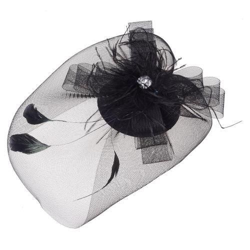 Black Veil Hair Clip Mini Top Hat Cosplay