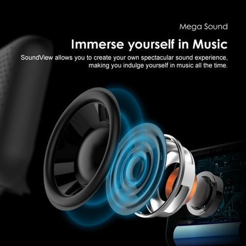 Oraimo Soundview Portable Wireless Speaker, Black