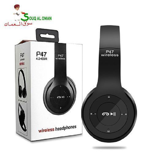 P47 Wireless Bluetooth Headphones Cross-Border Headsets - Black