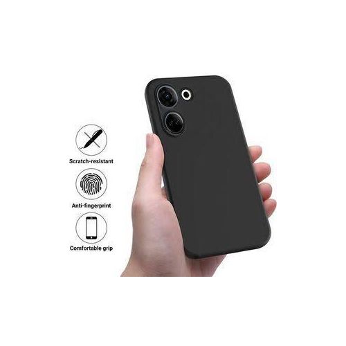 Tecno Camon 20  Luxury Soft Rubber Liquid Silicone Skin Touch Feel Cover Case Blue