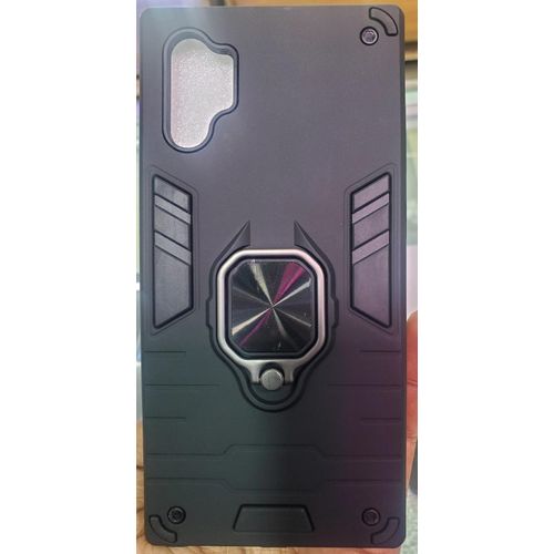Samsung Galaxy Note 10, Note 10 Plus, Note 20, Note 20 Plus Ultra Military-Grade Case With Metal Ring Holder Stand - Black