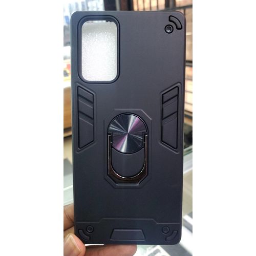 Samsung Galaxy Note 10, Note 10 Plus, Note 20, Note 20 Plus Ultra Military-Grade Case With Metal Ring Holder Stand - Black
