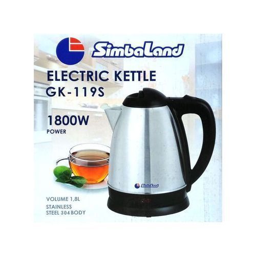 Simbaland Stainless Steel Electric Kettle - Silver,Black.