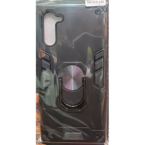 Samsung Galaxy Note 10, Note 10 Plus, Note 20, Note 20 Plus Ultra Military-Grade Case With Metal Ring Holder Stand - Black