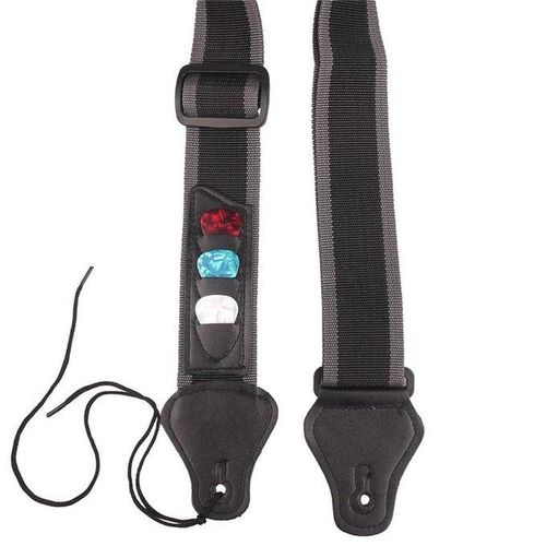 MT Adjustable Simple Design Acoustic Electric Guitar Strap Guitar Accessories-black