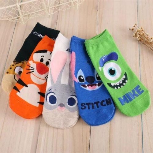 Animal Disney Stitch Tigger Figure Cartoon Socks Anime
