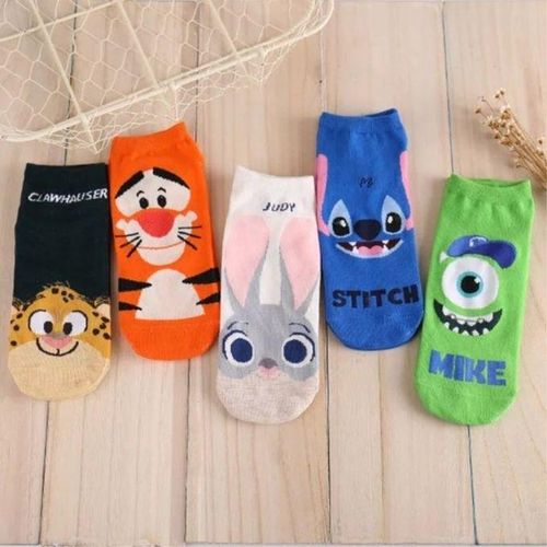 Animal Disney Stitch Tigger Figure Cartoon Socks Anime