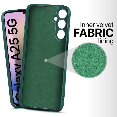 Samsung Galaxy A20, A21, A22 4G, A23, A24, A25 Silicon Phone Cover Case-Green