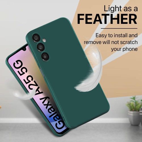 Samsung Galaxy A20, A21, A22 4G, A23, A24, A25 Silicon Phone Cover Case-Green