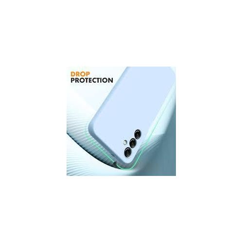 Samsung Galaxy A15 5G Silicone Case , Liquid Gel Rubber Bumper Case With Soft Microfiber Lining Cushion Slim Hard Shell Shockproof Protective Cover For Samsung Galaxy A15 5G  -Light Cyan