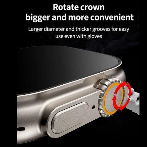 Plus Ultra Smart Watch,Iphone, Android- Biggest Screen 49 MM,The Highest Reselution-Band Lock-Orange