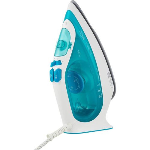 Braun TexStyle 3 2350W Steam Iron Ceramic Coating Self Clean Spray And Vertical SI3041GR- Torquoise.(1 YR WRTY)