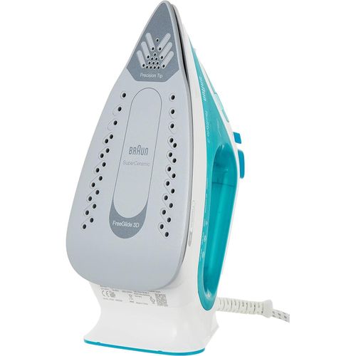 Braun TexStyle 3 2350W Steam Iron Ceramic Coating Self Clean Spray And Vertical SI3041GR- Torquoise.(1 YR WRTY)