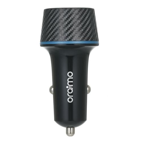Oraimo Car Charger High Quality Fast Charging Dual USB Port Without USB Cable Black
