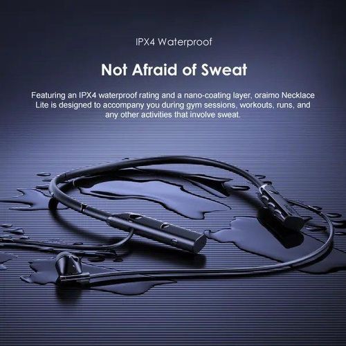Oraimo Neckband Lite Call Vibration Wireless Headphones - Black